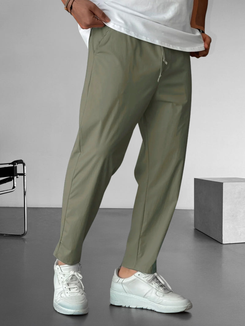 Elegant Tapered Drawstring Pants