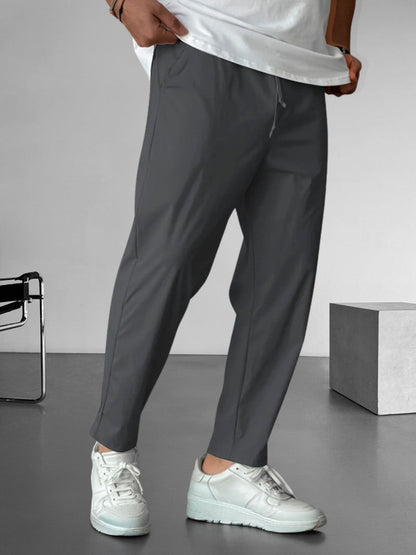 Elegant Tapered Drawstring Pants