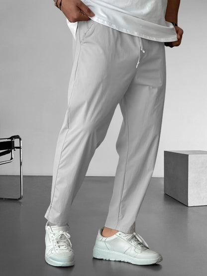 Elegant Tapered Drawstring Pants