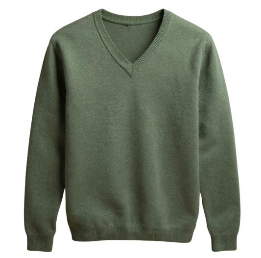 Merino Wool V-Neck Pullover
