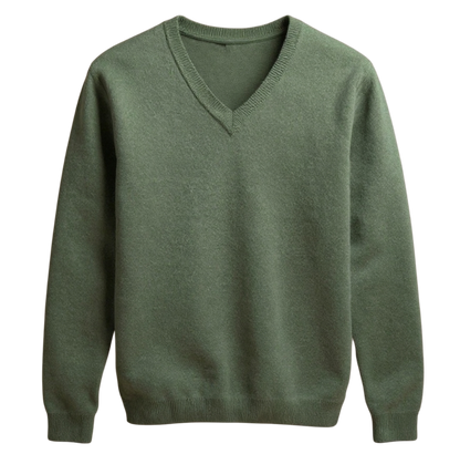 Merino Wool V-Neck Pullover