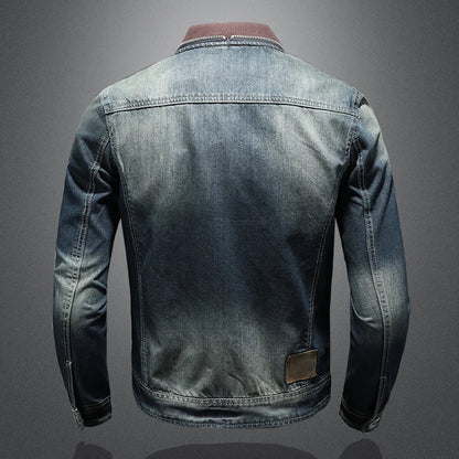Elegant Denim Zip Jacket