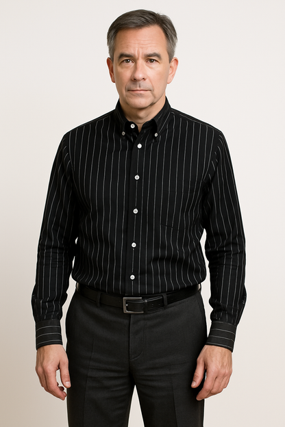 Elegant Striped Cotton Shirt