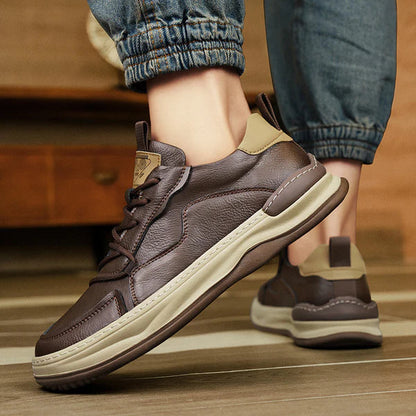 High-Sole Leather Shoes