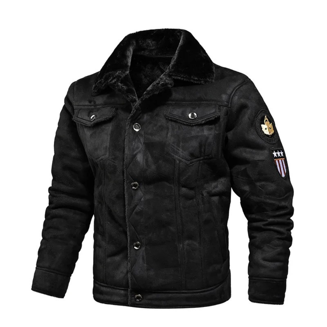Elegant Fleece Lined Leather Jacket