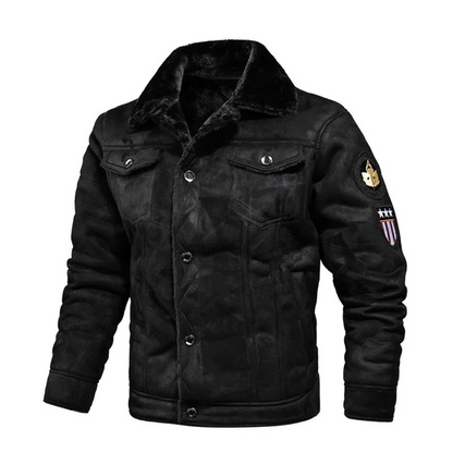 Elegant Fleece Lined Leather Jacket