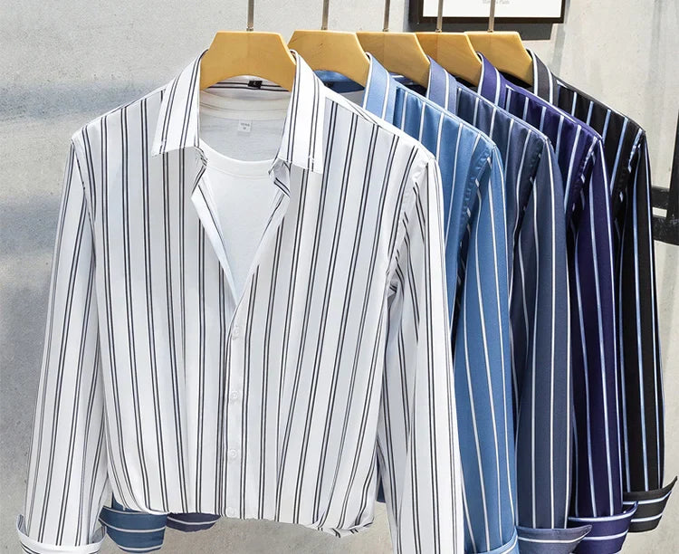 Givalli - Elegant Striped Men's Shirt