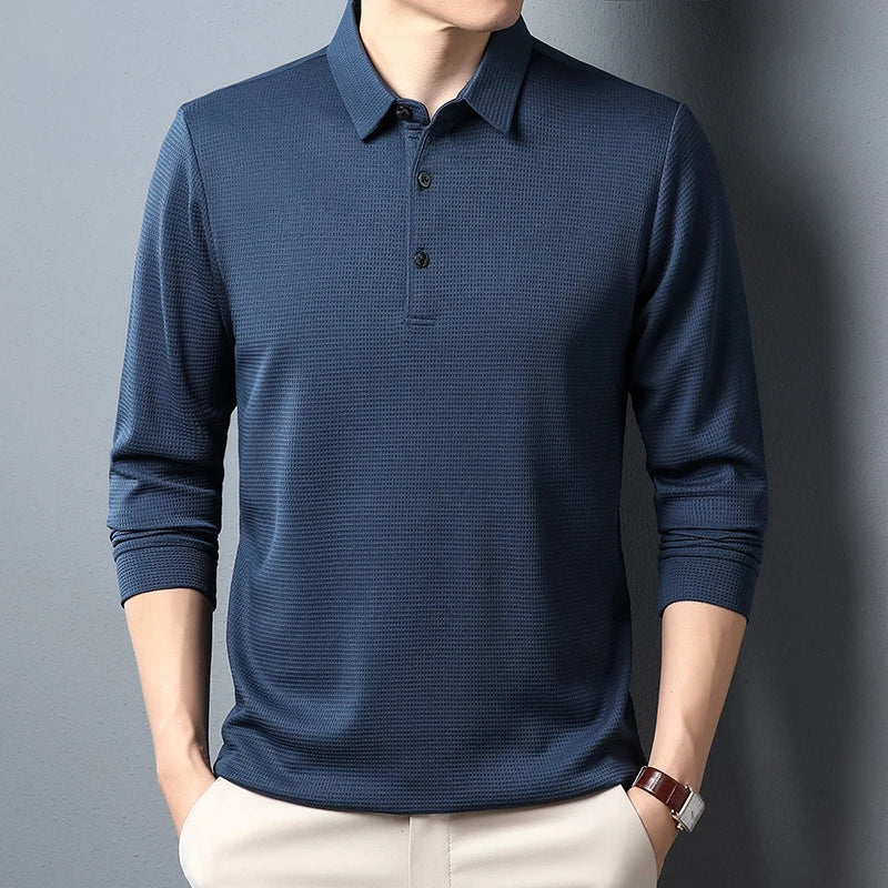 Elegant Long Sleeved Polo Shirt
