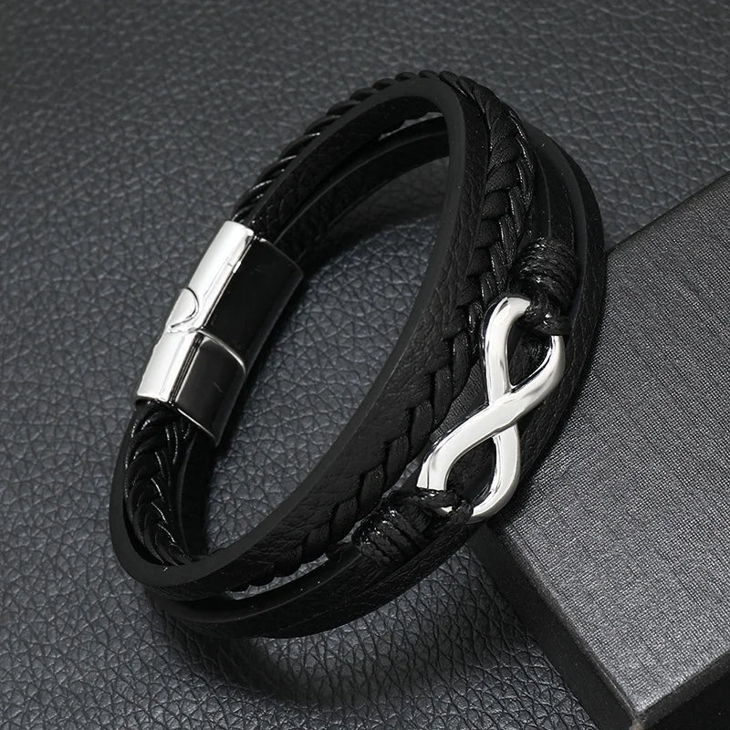 Musical Symbol Men's Leather Bracelet