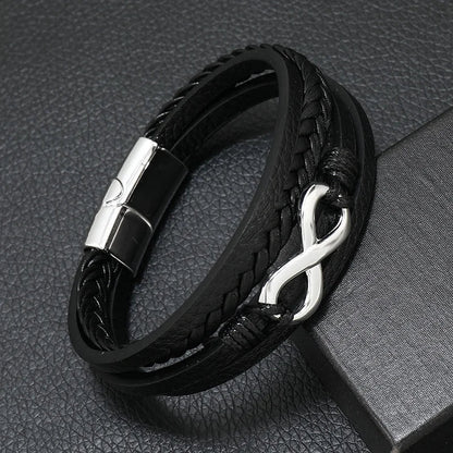 Musical Symbol Men's Leather Bracelet
