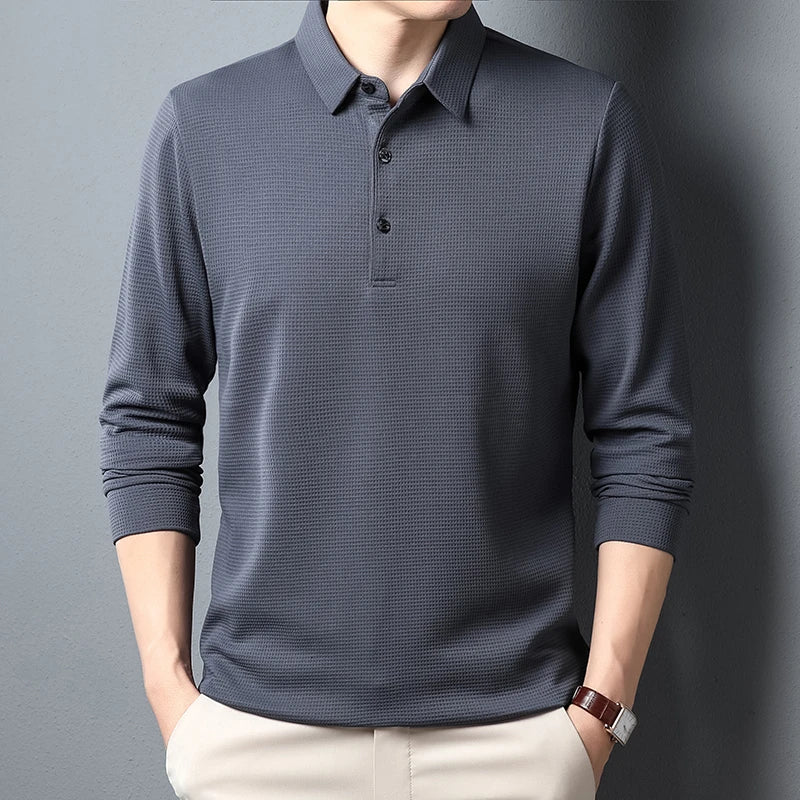 Elegant Long Sleeved Polo Shirt