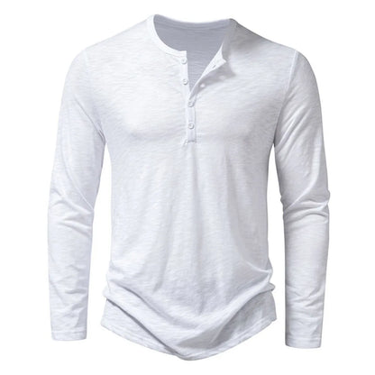 Long Sleeved Cotton Polo Shirt