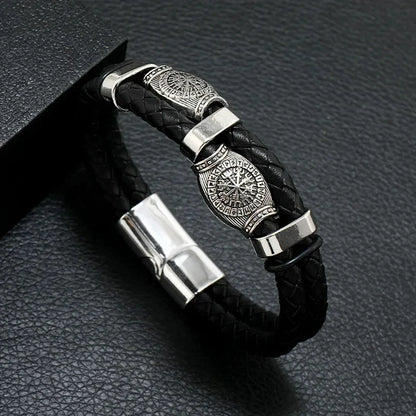 Musical Symbol Men's Leather Bracelet