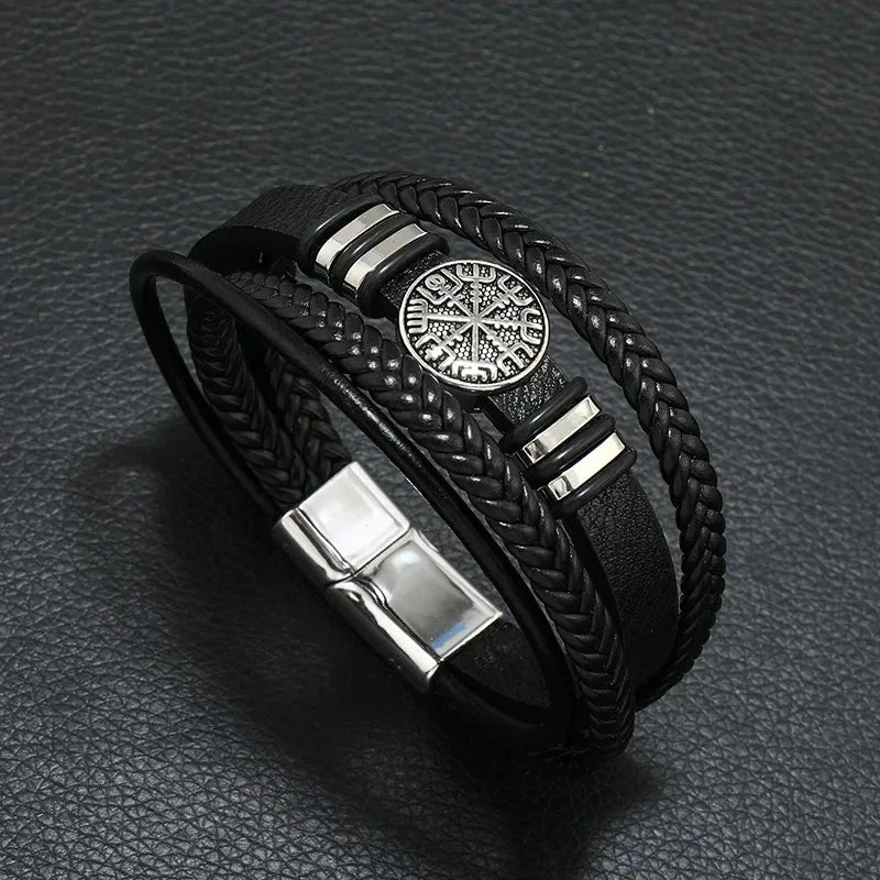 Musical Symbol Men's Leather Bracelet
