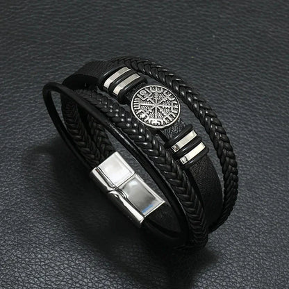 Musical Symbol Men's Leather Bracelet