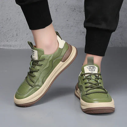 High-Sole Leather Shoes