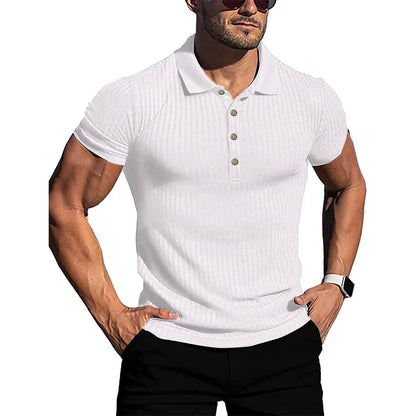 Elegant Striped Polo Shirt