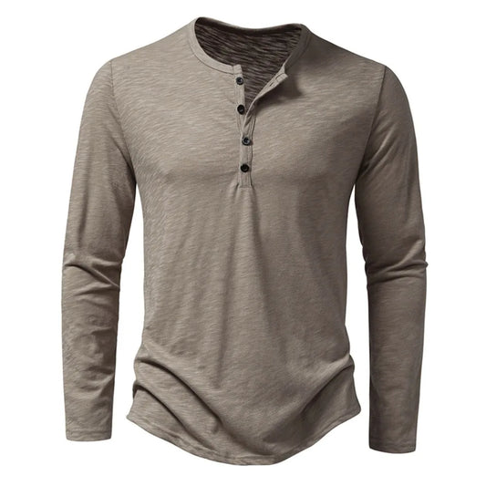 Long Sleeved Cotton Polo Shirt