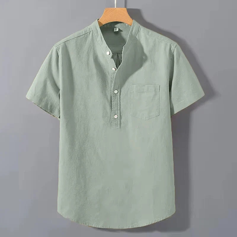 Short Sleeved Cotton Shirt