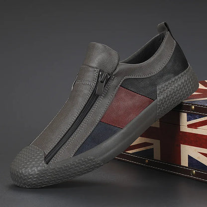 Leather Shoes with Zip