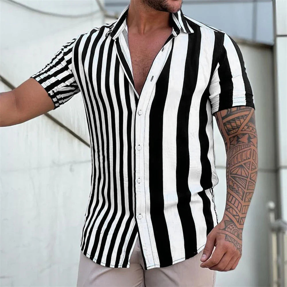 Striped Short Sleeved Summer Shirt