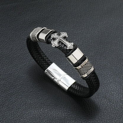 Musical Symbol Men's Leather Bracelet