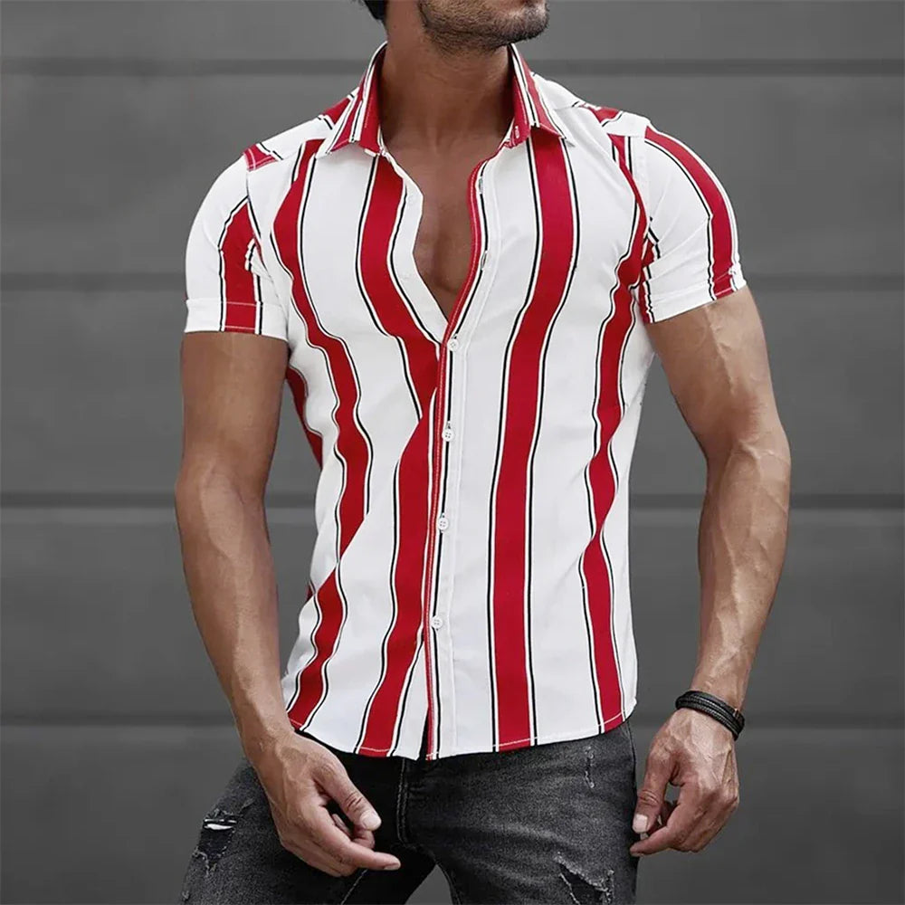 Striped Short Sleeved Summer Shirt