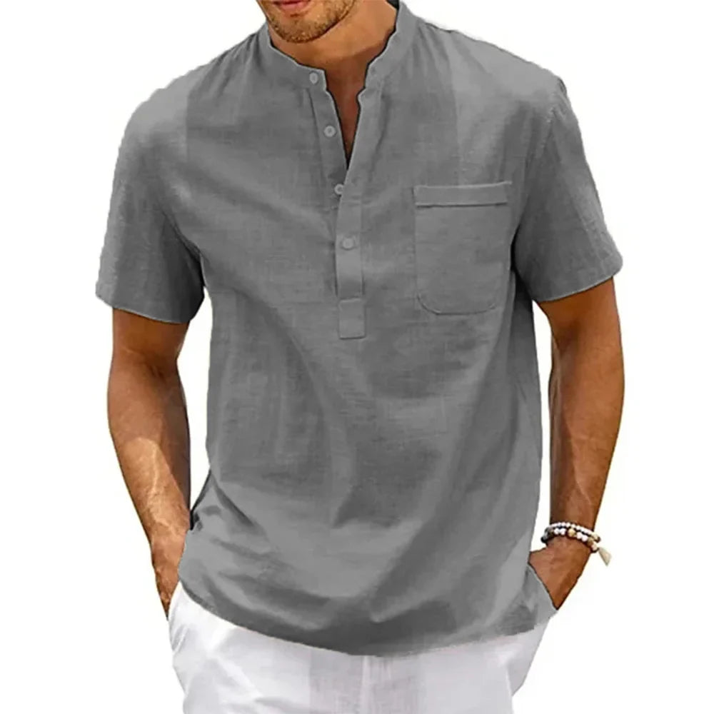 Elegant Cotton Linen Shirt