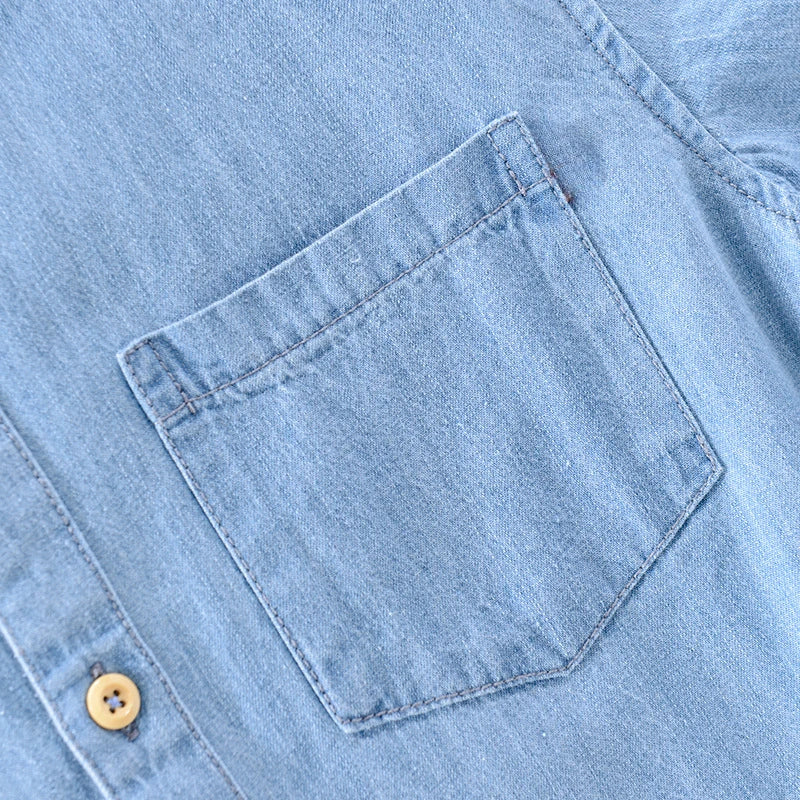 Short Sleeved Denim Shirt