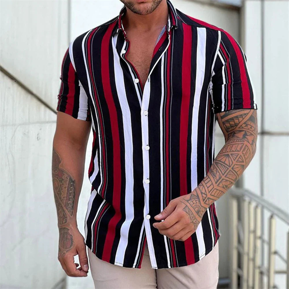 Striped Short Sleeved Summer Shirt
