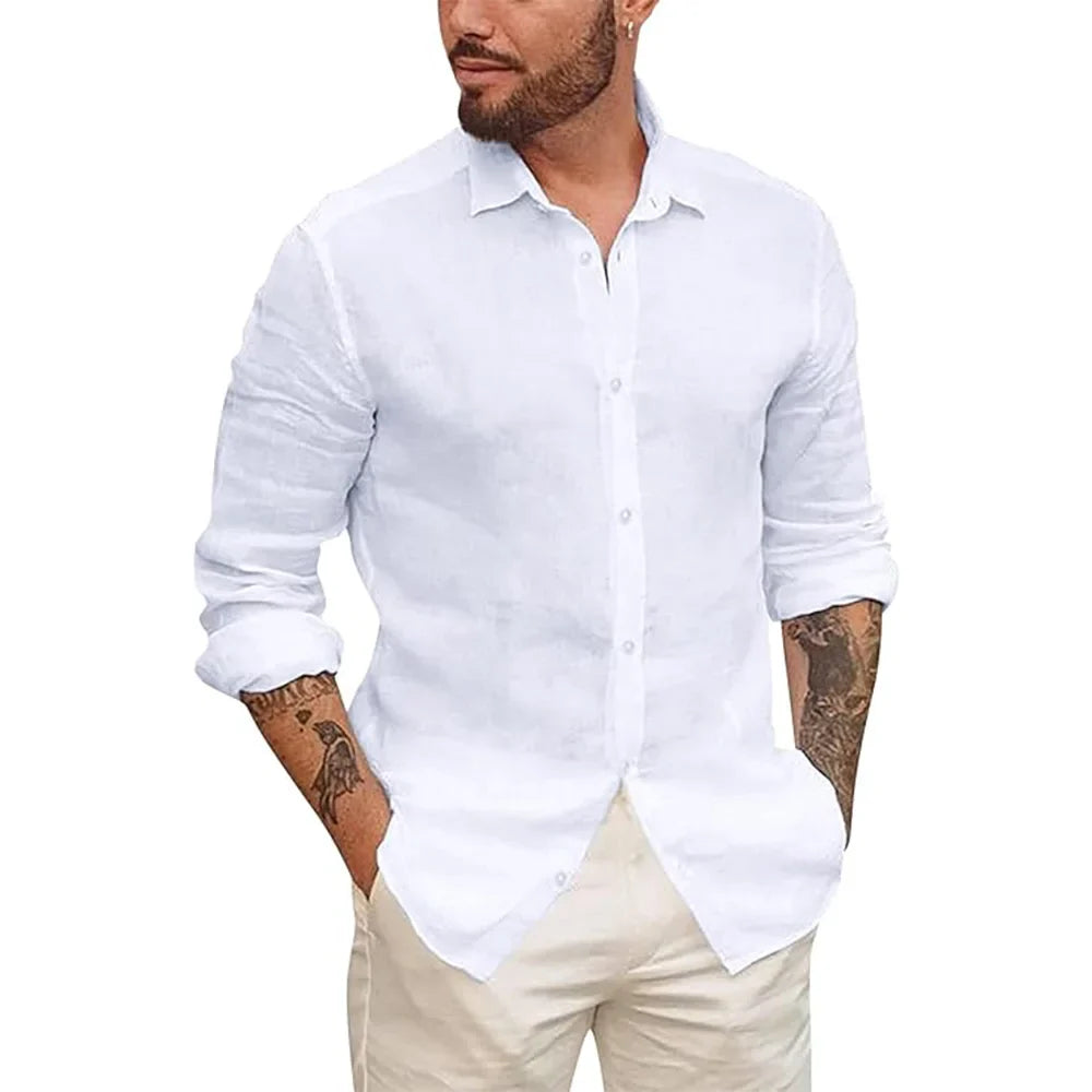 Hawaiian Cotton Linen Shirt