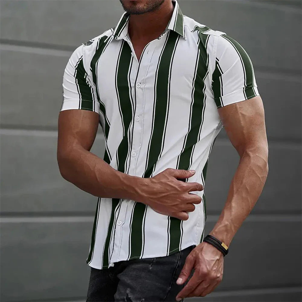 Striped Short Sleeved Summer Shirt