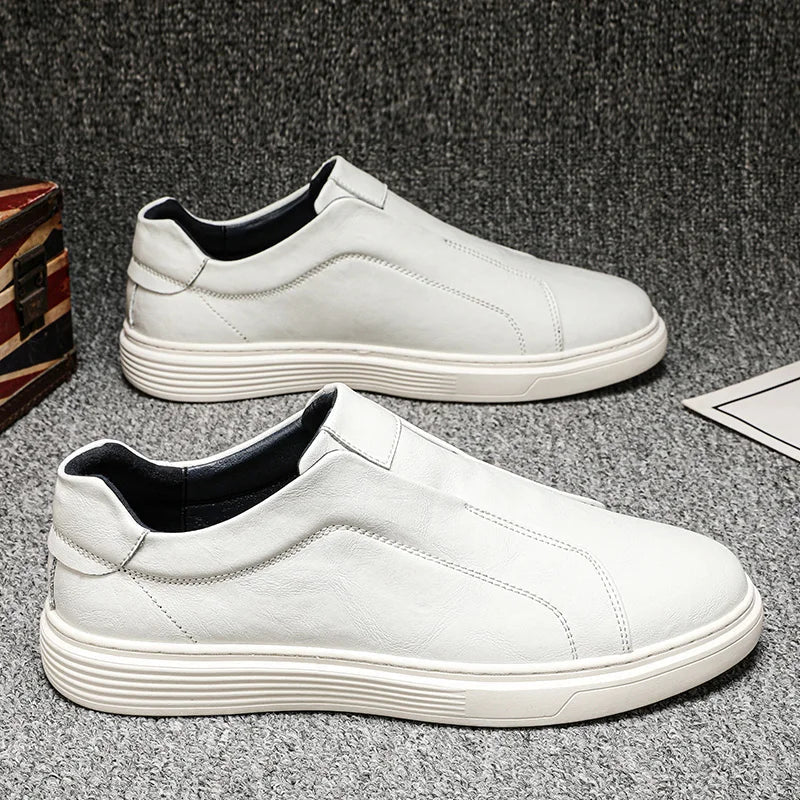 Classic Leather Slip-On Shoes