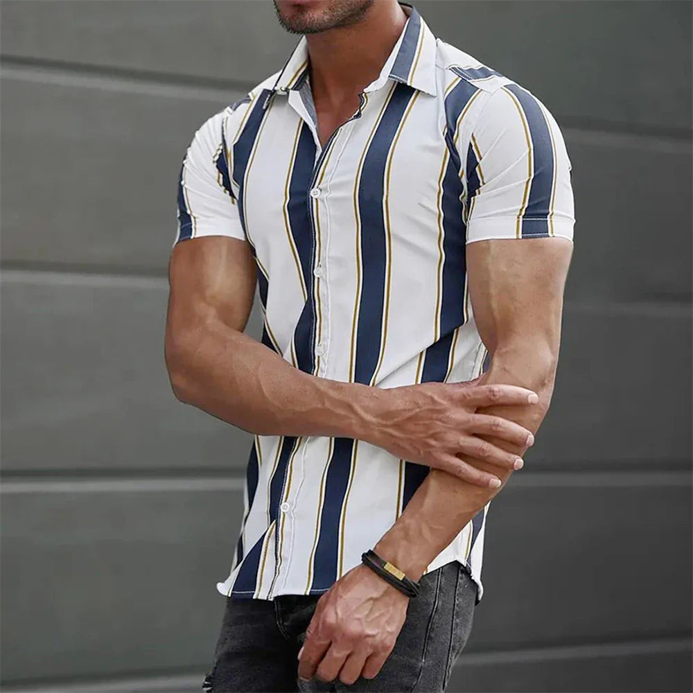 Striped Short Sleeved Summer Shirt