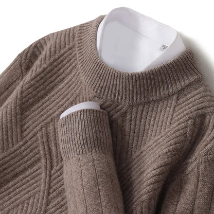 Elegant Pattern Cashmere Sweater