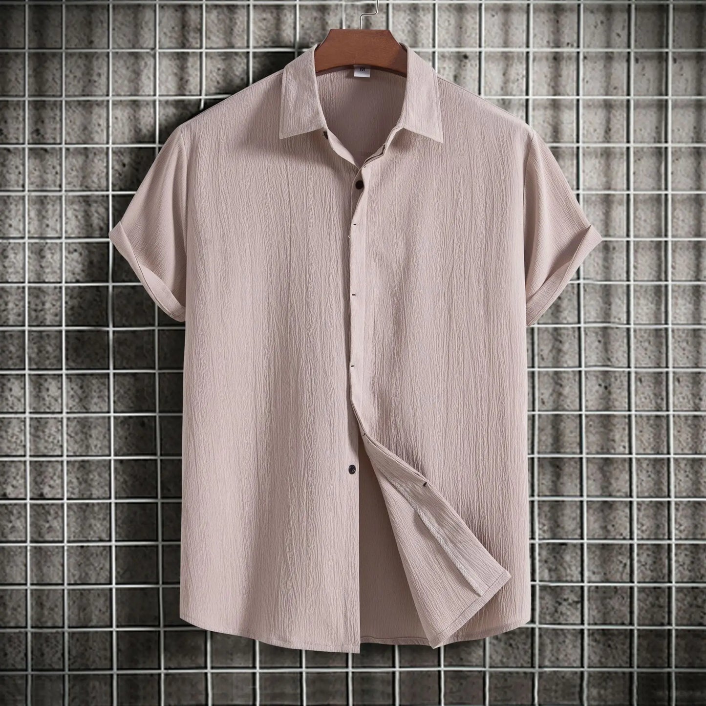 Cotton Linen Short Sleeved Shirt