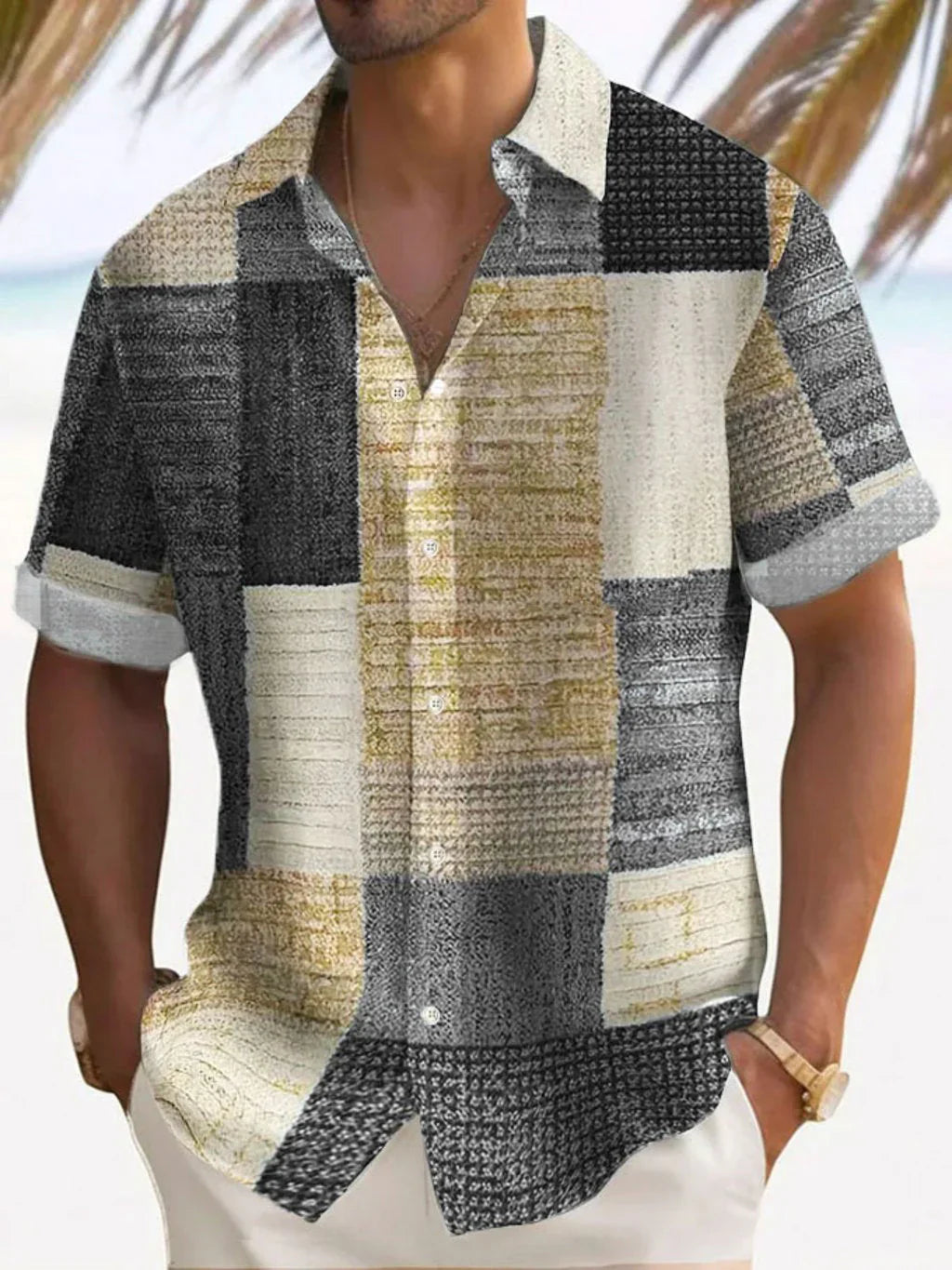 Elegant Patchwork Shirt