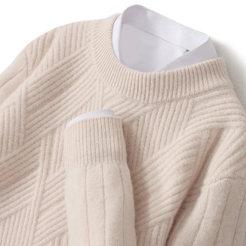Elegant Pattern Cashmere Sweater