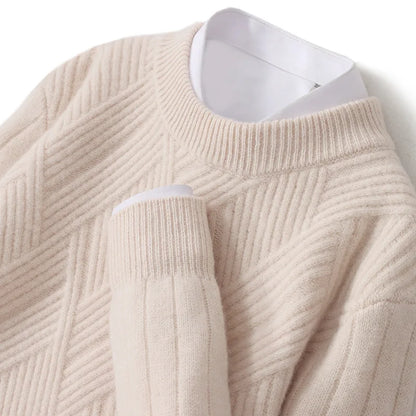 Elegant Pattern Cashmere Sweater