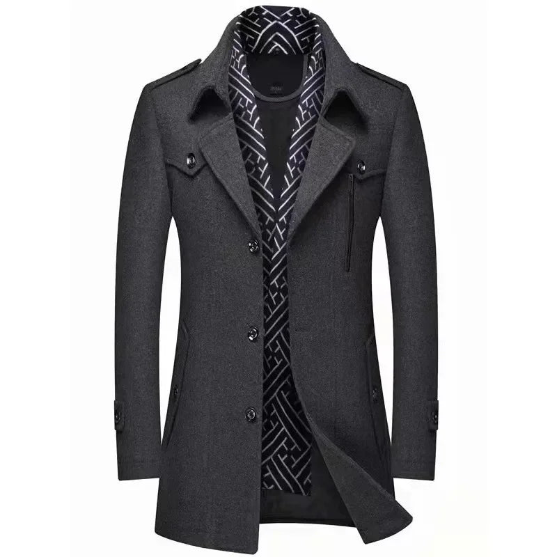 Elegant Wool Trench Coat