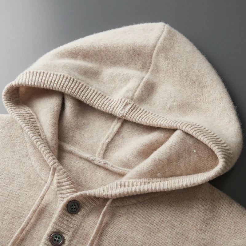 Elegant Merino Wool Hoodie