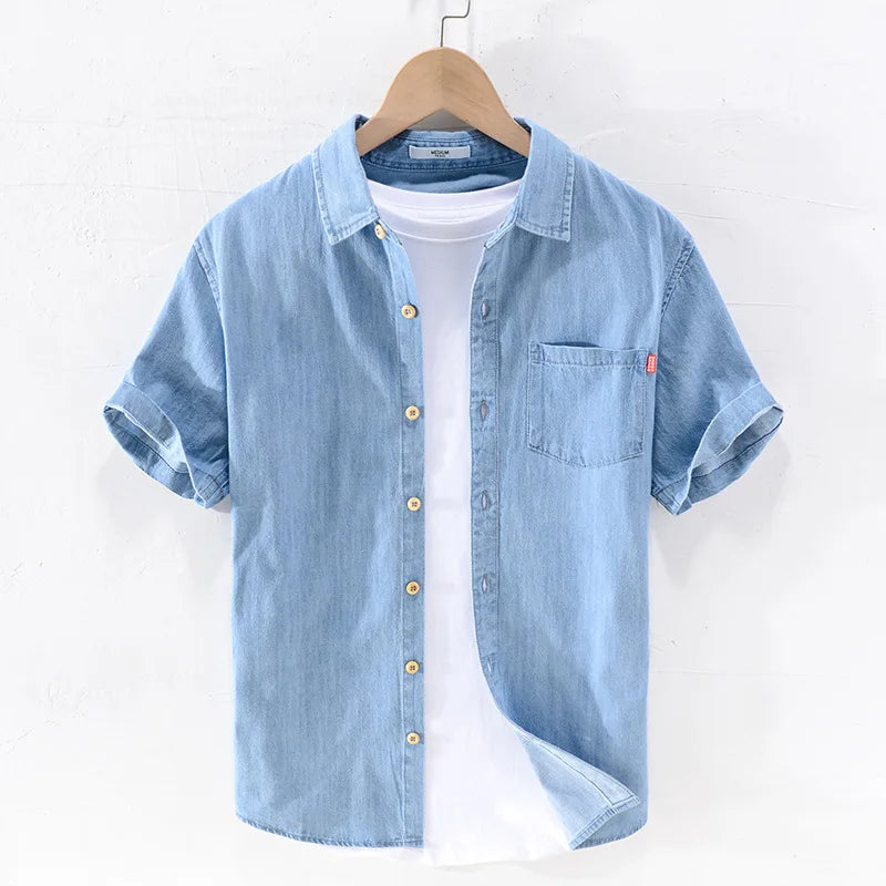 Short Sleeved Denim Shirt