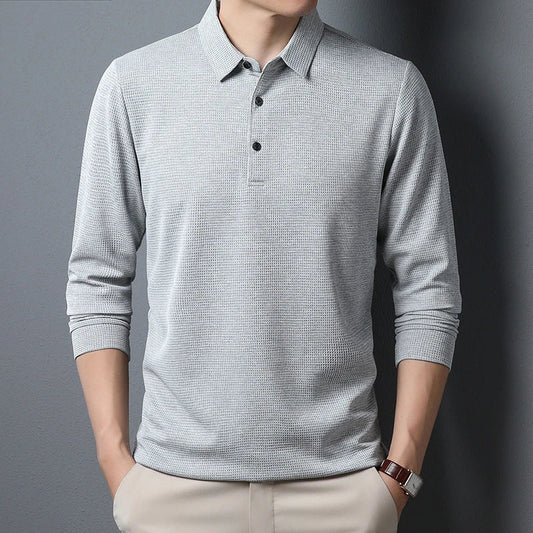 Elegant Long Sleeved Polo Shirt