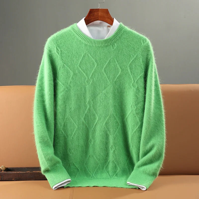 Diamond Pattern Cashmere Sweater