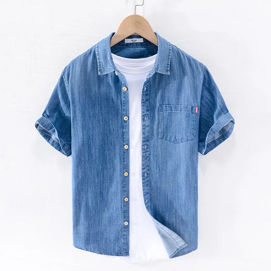 Short Sleeved Denim Shirt