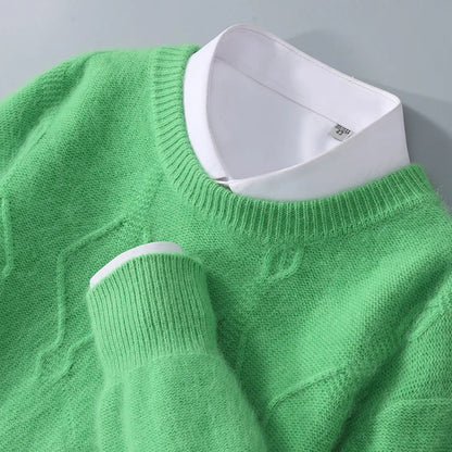 Diamond Pattern Cashmere Sweater