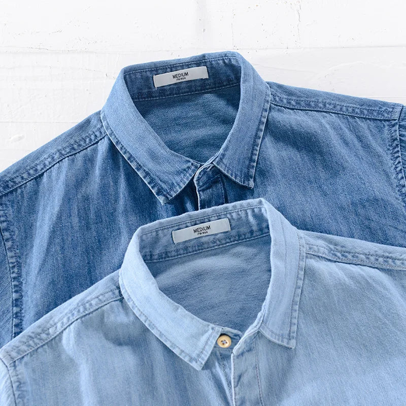 Short Sleeved Denim Shirt