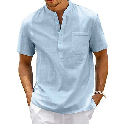 Elegant Cotton Linen Shirt
