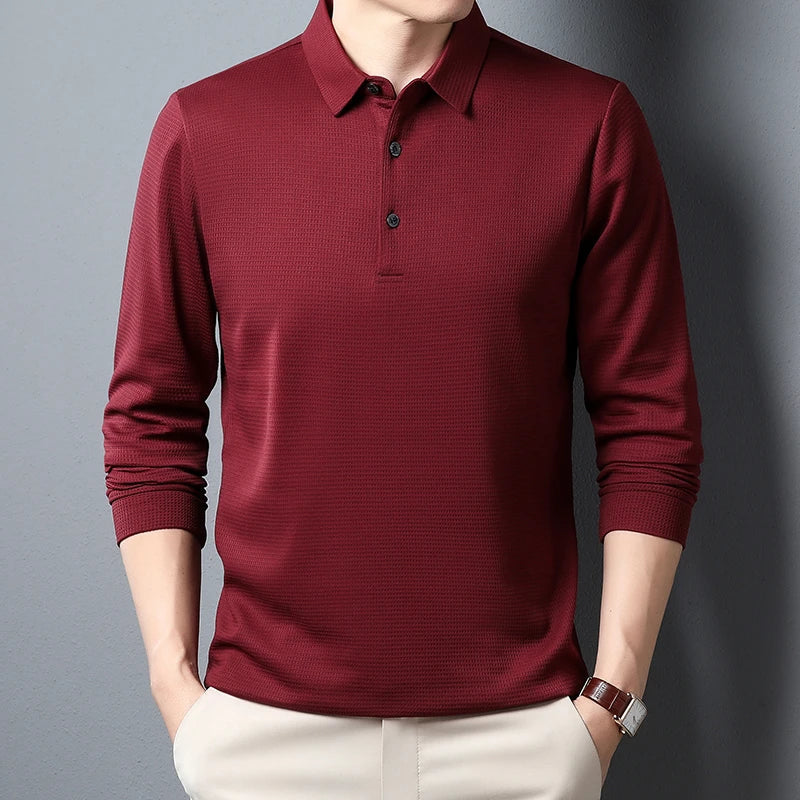 Elegant Long Sleeved Polo Shirt