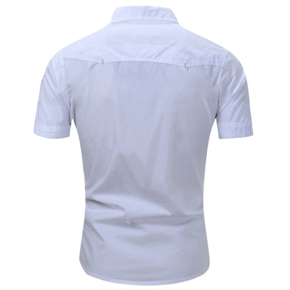 Short Sleeved Cotton Cargo Shirt